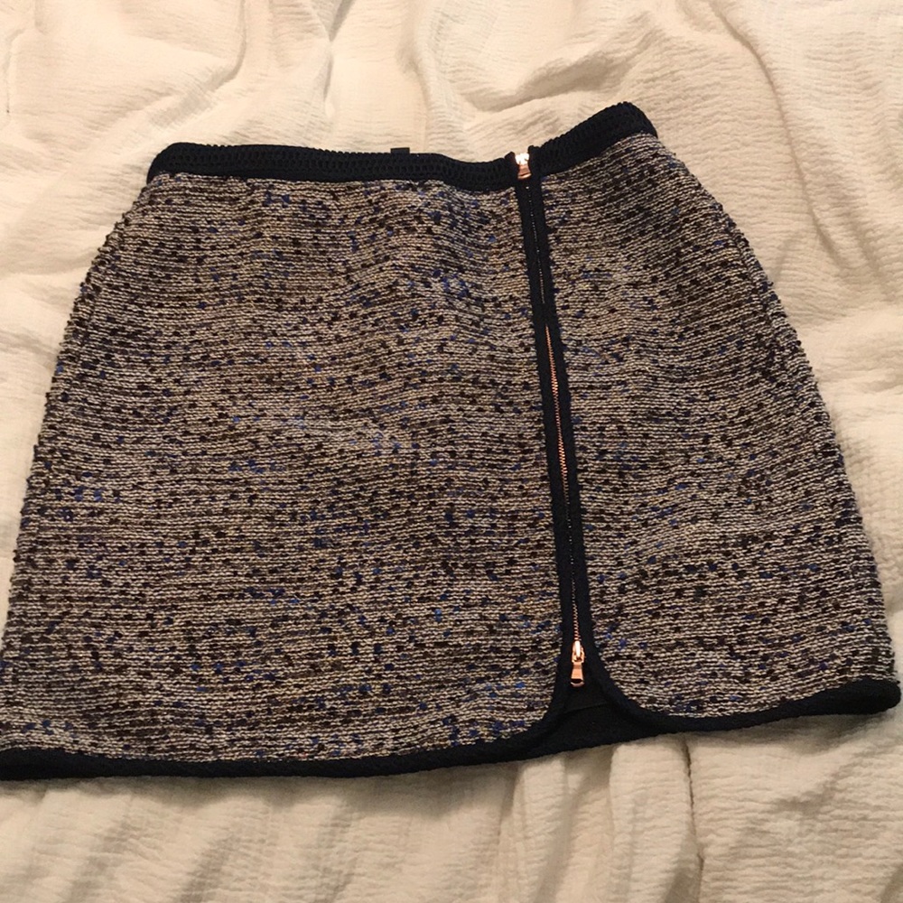 J. Crew metallic tweed skirt
